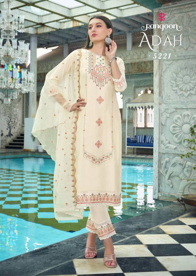 Adah By Rangoon Viscose Embroidered Kurti Bottom With Dupatta Wholesale Shop In Surat
